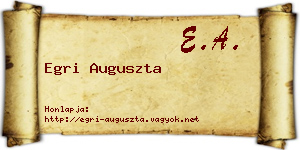 Egri Auguszta névjegykártya